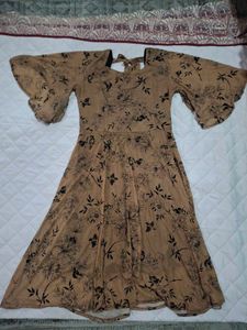 Boho Floral Print Midi Dress