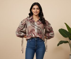 Unique Shirt with fluffy hands and strips too!!