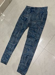 Denim Print Leggings