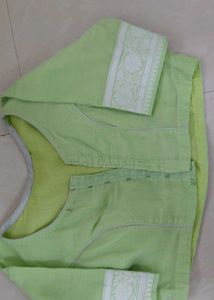 Elegant Light Green Floral Saree