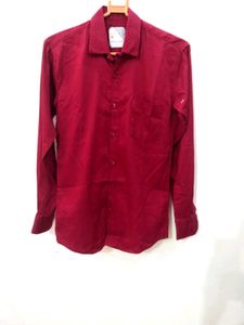 Men's Maroon Formal Shirt