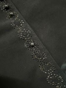 Embellished Black scaff/duppataa