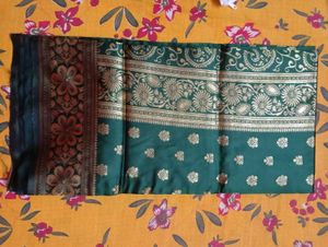 Elegant Green Banarasi Silk Saree