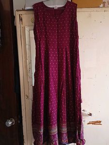 Maroon Polka Dot Dress with jacket
