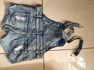Chiloe Brand Short Denim Jumpsuit