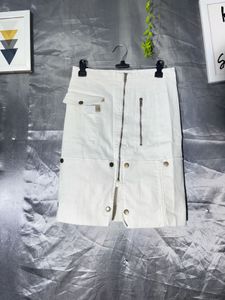 Stylish White Cargo Skirt