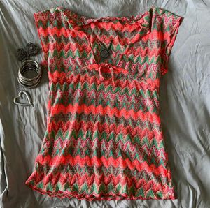 Y2K Neon tie top