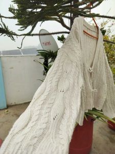 Beige Knit Cardigan