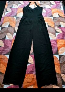Elegant Black Halter Neck Wide Leg Jumpsuit