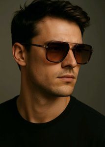 Stylish Sunglasses Of Iron Man Style brown tint
