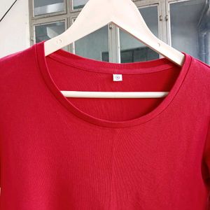 Fitted Red Long Sleeve