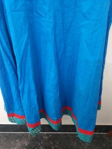 Vibrant Blue Embroidered Kurti