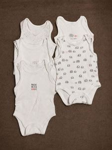 Mothercare Baby Sleeveless Bodysuit Set | 5 Pieces