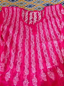 56 Kali chikankari kurti with cotton innar