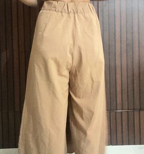 Tan Wide-Leg Culottes