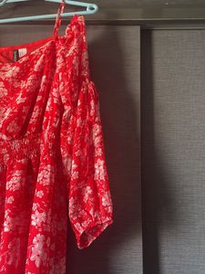 H&amp;M Floral Red Dress