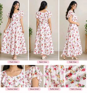 White Floral Maxi Dress