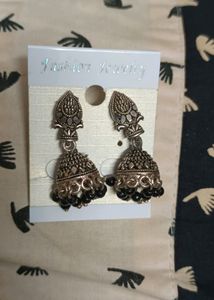 Combo Jhumki black and blue Earring