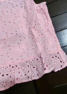 Fyre Rose Strappy Square-Neck Schiffli Top