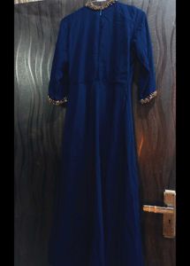 Elegant Royal Blue Embellished Gown