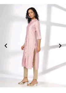 Pink Printed Women's kurthi