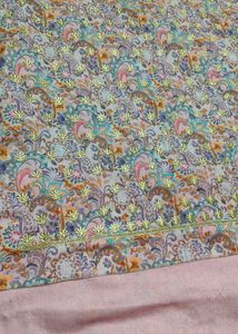 Pure Masleen Shimmer Weaving Suit Golden Embroider