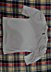 Pearl Detail Puff Sleeve Top