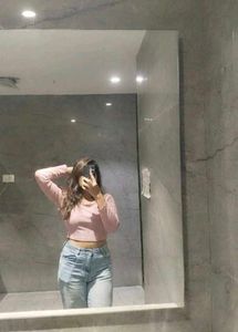 Pink Full Sleeve Crop Top
