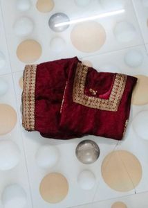 Maroon garara suit without dupatta