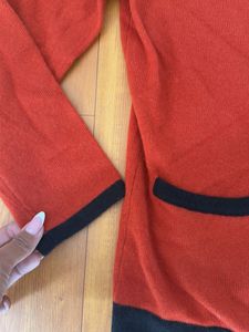 Classic Red Zip-Up Cardigan