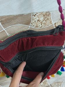 Boho Embroidered Peacock Sling Bag