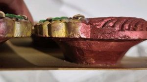 Set of 4 Homecentre Decorative Diyas (1 defective)