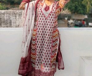 Elegant Printed Kurta Set with Dupatta