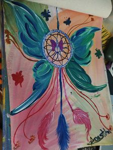 Abstract Tree Sunset Painting camvas book