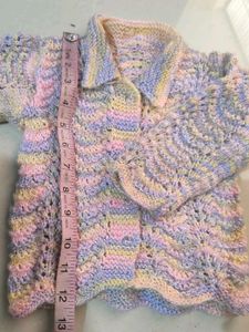 Hand-Knitted Pastel Baby Cardigan
