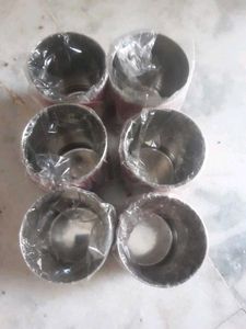 Set of 6 Stainless Steel glass