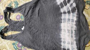 Gray Tie-Dye Tank Top