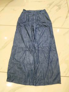 Denim Wide Leg Pants