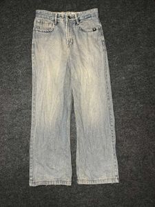 Y2k Light Wash Wide Leg Baggy Jeans