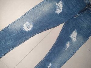 Rare ZARA Blue Distressed Denim | Men