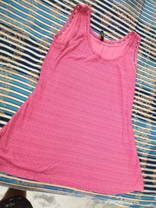 Vibrant Pink Textured Top