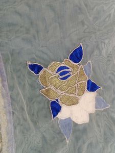 Embroidered Net Dupatta