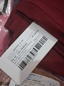 Elegant Maroon Cowl Neck Maxi Dress