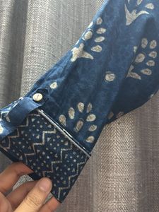 JULIET M Stylish Blue Printed Kurta Set