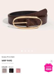 🔥Savana Snake Print Belt with Gold Buckle
