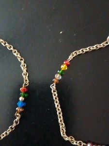 Charming Anklets with Colorful Beads