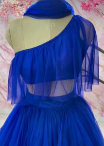 Elegant Blue Net Lehenga Choli Set