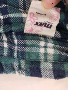 Green Plaid Button-Down Dress with Sequins