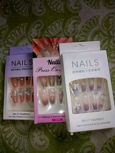 Press-On Nails 1 pack of 12 nail peices with sheet