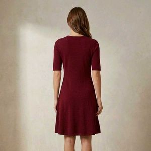 Elegant Maroon A-Line Mini Dress